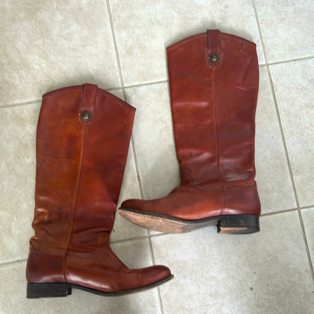 Frye Melissa Riding Boots Brown